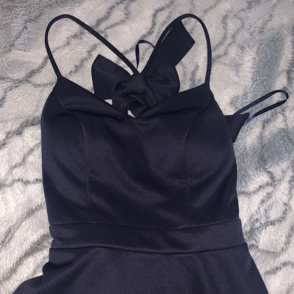 beautiful navy blue backless dress size 3